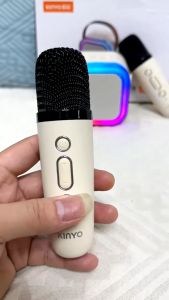 ( Tặng Kèm Mic Hát ) Loa Karaoke Bluetooth Xách Tay Mini K12 Tích Hợp Đèn Led Nhiều Màu - Thiết Kế Nhỏ Gọi TIện DÙng NGhe Nhạc Mọi Lúc Mọi Nơi