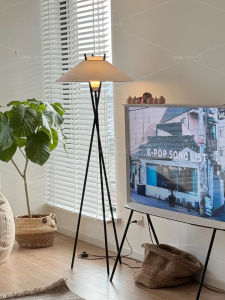 Designer Piano Style Floor Lamp Living Room Bedroom Simple Modern Iron Cloth LED Light Foot Switch Control Home Decor Lamp