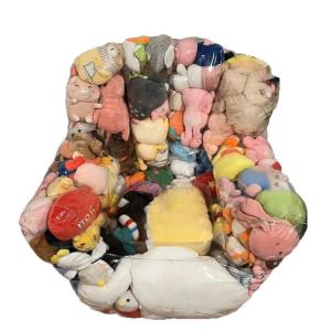 New Transparent Children Plush Toys Storage Chair Cover Lazy Sofas Seat Doll Tatami Storage Bags Bean Bag With Zipper Waterproof