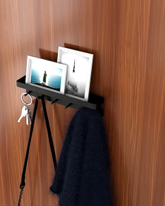Plastic No‑Drill Adhesive Key & Mail Letter Storage Holder Home Decor Wall Hooks Pemegang Kunci