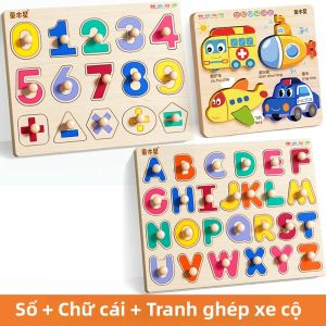 TONGMUXING | Khối Xây Dựng Puzzle Ghép Số Giáo Dục Montessori Cho Trẻ Mới Biết Đi