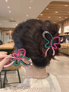 Fashionable Butterfly Knot Hair Clip Womens Elegant Updo Hair Accessory Durable Sparkling Water Diamond Hair Gripper
