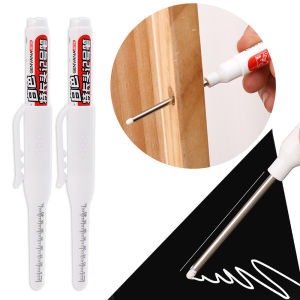 ปากกาปากกามาร์กเกอร์กันน้ำหัวเจาะลึก45มม. อเนกประสงค์ปากกามาร์กเกอร์สำหรับช่างไม้หัวยาวงานไม้