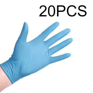20/50/100PCS Nitrile Gloves Disposable Blue Gloves Household Kitchen Living Room Cleaning Hairdressing Nail Car Wash Tools