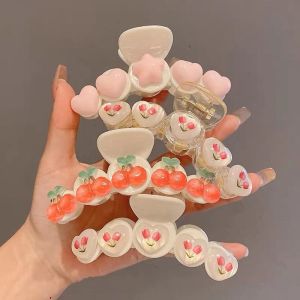 MIAOYA กิ๊ฟติดผมเชอร์รี่หวานสำหรับผู้หญิงอุปกรณ์แต่งผมชนิดอะคริลิกหวานสำหรับนักเรียนของขวัญฤดูร้อน INS