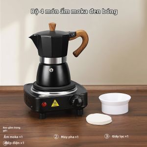 MONGDIO | Bộ Quà Tặng Cà Phê Ấm Moka & Máy Xay Tay