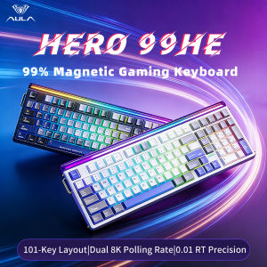 AULA | AULA Hero 99he Magnetic Keyboard 99% Layout Wired Trigger 8K Return Esports Gamer Customize RGB Mechanical Gaming Keyboard