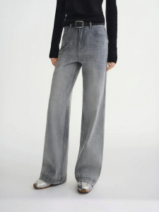DUSHU | Elastic High-Waisted Straight Jeans