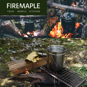 FIREMAPLE Antarcti 1.2L Camping Outdoor Stainless Steel Pot