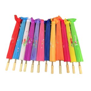 56cm Art Bamboo Frame Silk Cloth Umbrella Ancient Dance Umbrella Decor Restaurant Ceiling Decorative Bar Setting Craft Umbrellas