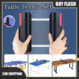 Table Tennis Net Retractable Ping Pong Portable Grid Plastic Strong Mesh Portable Net For Any Table Kit Net Rack