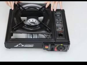 Dual Fuel Camping Stove Portable Gas Burner 7800BTU Windproof Outdoor Cooking Hiking Emergency Kit Adapter Hose Carrying