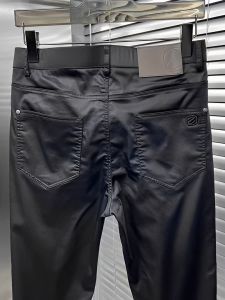 Fashionable Black Slim Fit Mens Casual Pants Straight Leg High Quality Euro Style Long Trousers Versatile Business Casual