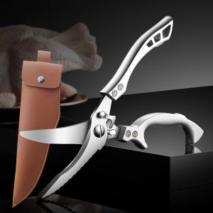 4Cr Stainless Steel Kitchen Scissors Chicken Bone Kitchen ShearsDuck Fish Cutter Fish Scissors Scale Clean Cook Scissors Knife