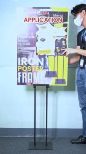 KGS Iron Poster Double sided Board Banner| Sign Holder for Poster Sintra Display Stand