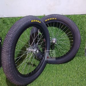 Roda sepeda BMX KENDA ukuran 20 in20 x 3.00 kenda siap pakai sudah dirakit dan disetel jari2