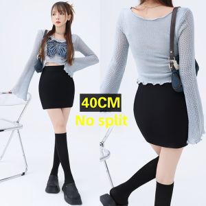 Elastic Mid-Length A-Line Skirt for Women High Waist OL Style Interview Workwear Skirt Pencil Skirt Pure Color Commute Skirt