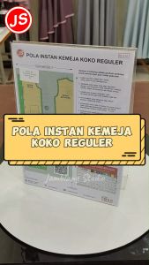 Pola Instan Kemeja Koko Reguler ( IS 010 ) [ Bukan Pakaian ] Pola Baju Toko Jamblang Studio