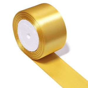 Ruộng Lụa Satin Vàng 25 Thước - Rộng Từ 6mm Đến 50mm Dùng Làm Nơ Gói Quà Thủ Công DIY Trang Trí Giáng Sinh Đám Cưới Sinh Nhật Tiệc Tùng
