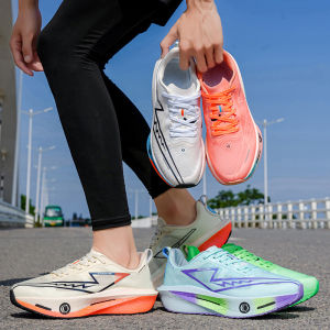 ORNGMALL Giày thể thao nam thời trang thường ngày - Giày chạy bộ thoải mái giày chạy marathon chuyên dụng với đế carbon phần trên bằng vải thoáng khí chống trơn trượt chống mài mòn giày chạy bộ buộc dây mũi tròn phù hợp cho mọi mùa.