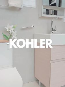 Kohler | Modern Minimalist Ceramic Sink and Vanity Set Wall Mounted