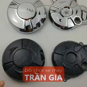 Bộ ốp bảo vệ lốc máy xe Exciter 150 che lốc nồi xe Ex150 Ex 150 xi inox carbon - phụ kiện trang trí