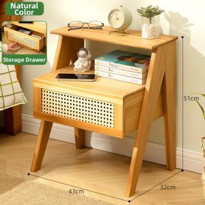 MOLORE | Bedside Table with Storage and Shelves for Small Space