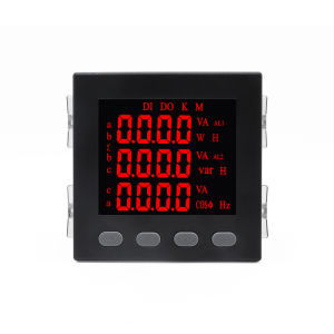 Led một pha đa chức năng đồng hồ đo điện với RS485 AC220V V V một W kWh cos Hz var Power Meter với 16 Mét CT