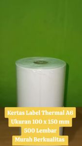 Kertas Label Thermal Lipat Premium 500 Lembar untuk Printer Thermal - Bisa COD