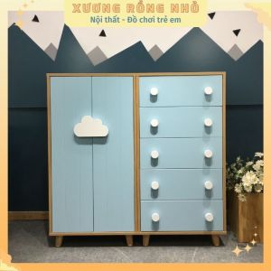 Bộ tủ quần áo cho bé-Tủ gỗ trẻ em-Tủ quần áo ngăn kéo-Tủ cho bé trai-tủ cho bé gái-Xương Rồng Nhỏ Tủ Gỗ Thiết Kế Hiện Đại - Lazada
