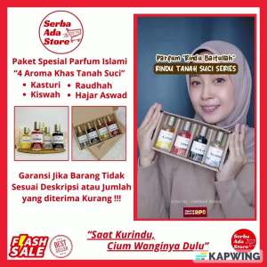 Serba Ada Store - Paket Parfum Sholat 4 Aroma Khas Mekkah Madinah Kasturi Kiswah Raudhah Hajar Aswad