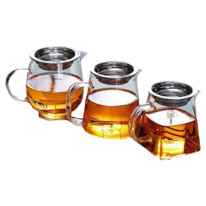 Thickened Glass Gongfu Tea Set One-Piece Tea Ocean Pouring Pot Filter High-End Tea Water Tea Filter Dining Utensils