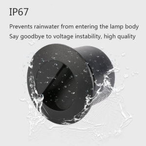 ไฟ LED ขั้นบันไดกันน้ำกลางแจ้ง3W แบบฝังโคมไฟติดผนังมุมระเบียงบ้านแสงไฟบันไดสวนภูมิทัศน์ DC12V AC220V