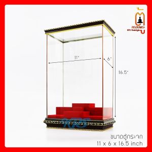 ตู้พระทรงสูง ตู้กระจก ตู้พระ ตู้ใส่พระ ตู้ครอบพระ ฐานด้านในเป็นระดับ เพื่อความสวยงาม ตุ้ครอบพระKPSThaistyle
