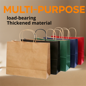 Kraft paper bags gift packaging bags Christmas and birthday gift boxes decorative storage bags foldable handbags souvenirs