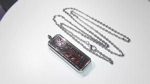 New Rectangle Magnetic Pendant Stainless Steel Aromatherapy Essential Oil Diffuser Perfume Lockets Music Symbol Necklace Jewelry