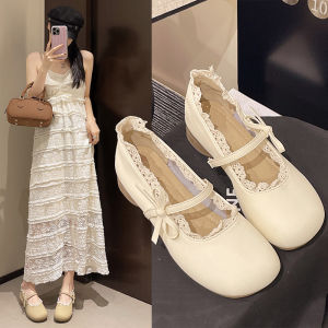 XUJIA | New Spring Summer French Style Low Heel Mary Jane Shoes