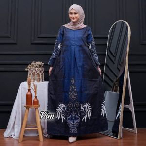 fashion gamis batik katun original wanita dewasa resleting depan Busui dan bumil Frendly