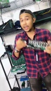 ISKU Kunci Shock Set 1/2 12PC CRV Drive Socket Wrench Set 8-24mm Socket Ratchet Wrench Alat Perkakas