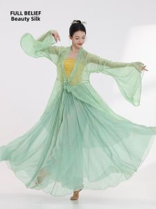 FULLBELIEF | Elegant Chinese Style Dance Costume with Flowing Sleeves