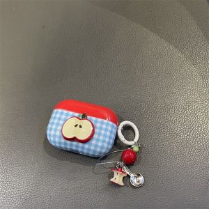 Blue Plaid 3D Apple Bluetooth Earphone Case Suitable for Airpods pro 1st 2nd 3rd Generation Protective Cover for 4th Generation