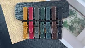 Vintage Leather Straps for Samsung Galaxy Watch 9/8 Classic 44mm40mm No Gaps Strap for Watch Ultra Band Brown Bracelet Accessory