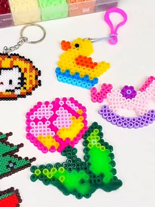 DIY Perler Fuse Beads Craft Kit Cute Craft Set for Kids Educational DIY Toy Eco-Friendly Material Creative Learning Fun