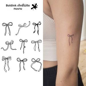 Bowknot รอยสักชั่วคราว Last To 15 วันเทคโนโลยีใหม่ Magic กันน้ํากึ่งถาวรสติกเกอร์