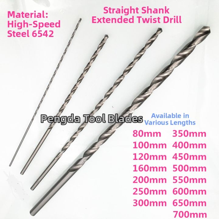 Long Twist Drill Bit High Speed Steel Straight Handle Extra Long for ...