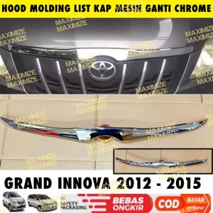 Hood Molding Grand Innova 2012 2014 2015 List Kap Mesin Cover Chrome Ganti
