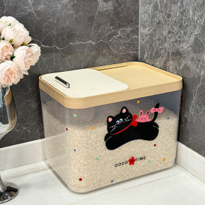 High Aesthetic Value Home Use Rice Bucket 2025 New Anti Insect Moisture Proof Sealed Grain Storage Box Flour Bucket Storage Tin