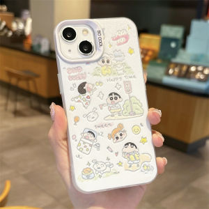 Colorful Silver Cartoon Style Phone Case for  15ProMax 14Plus 13 12 Anti-Fall Soft Silicone Full Cover Compatible with 7 Couples 8 Models