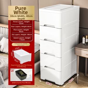 Slim Multi-tier Drawer Storage Cabinet for Narrow Spaces