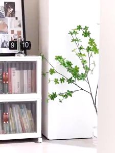 Folding Storage Box Transparent Double Door Foldable Organizer Student Book Sorting Cabinet Household Plastic Storage Car Outdoor Storage Boxes For Home YG1L